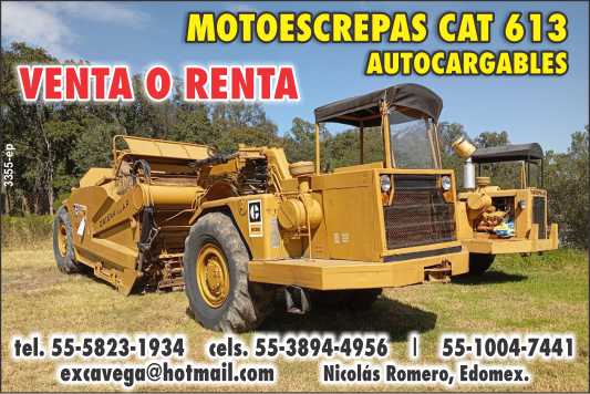 CAT - 613 self-loading scrapers For sale or rent..