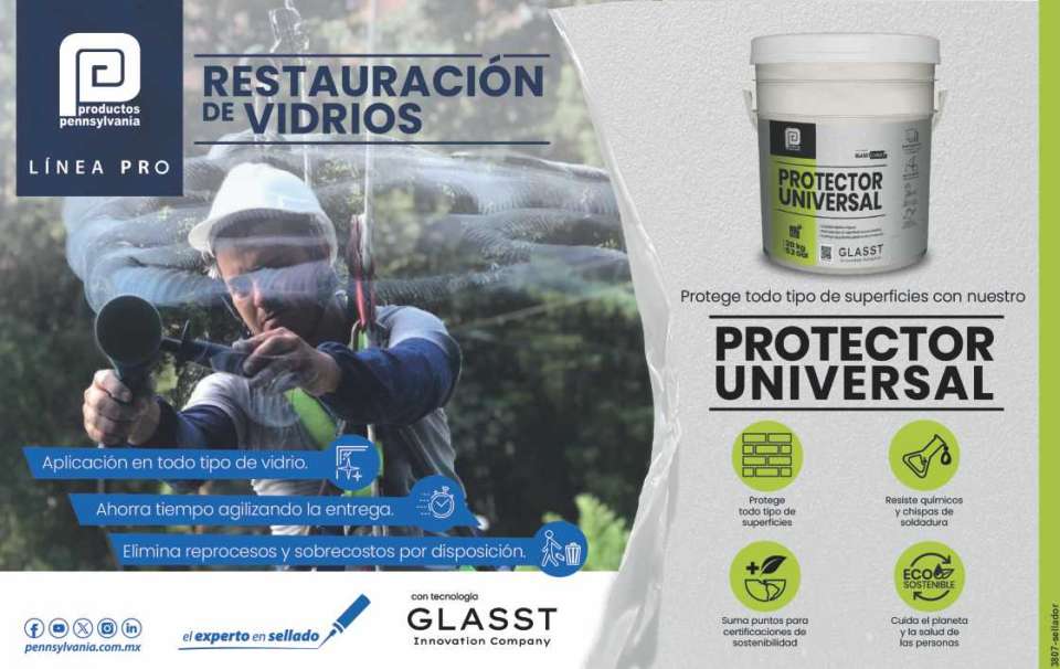 Protect all types of surfaces with our Universal Protector: protects all types of surfaces, resists chemicals and welding sparks, eco-sustainable. Glass Restoration. PRO Line