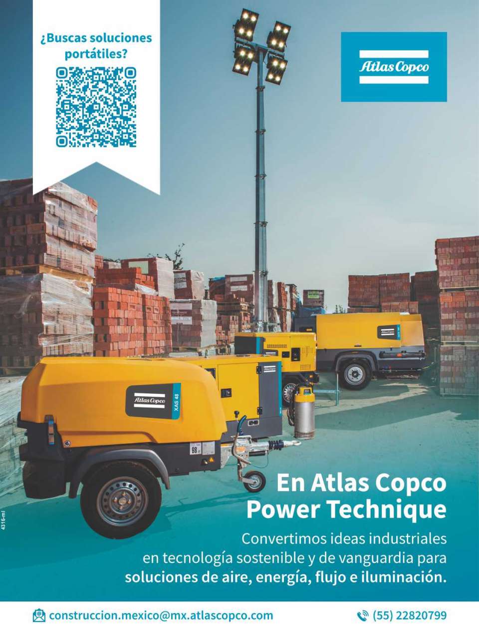 At Atlas Copco Power Technique We turn industrial ideas into sustainable, cutting-edge technology for air, power, flow and lighting solutions.