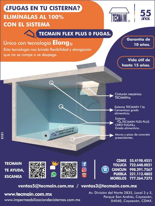 LEAKS in your CISTERN? Eliminate them 100% with the TECMAIN FLEX PLUS OR LEAKS system, the only one with Elong technology. This technology gives us flexibility and elongation.