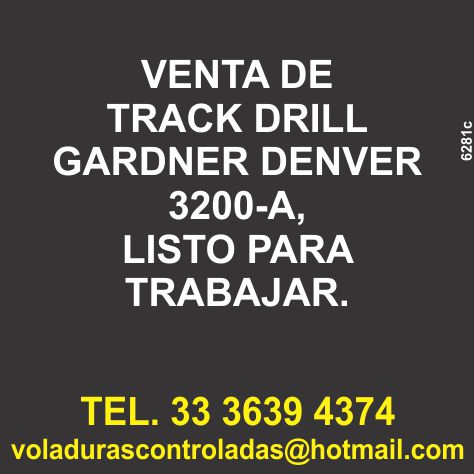 Track Drill Gardner Denver 3200-A, for sale. Ready to work.