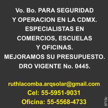 Vo.Bo. para seguridad y operacion en la CDMX, especialistas en comercios, escuelas y oficinas. Mejoramos su presupuesto DRO vigente No.0445