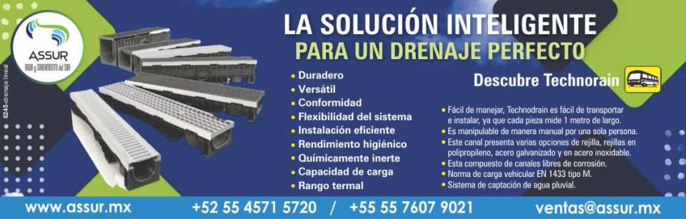 TECHNODRAIN DE ASSUR Rendimiento higienico, Conformidad, Flexibilidad del sistema, Instalacion eficiente, Duradero, Versatil, Capacidad de carga.