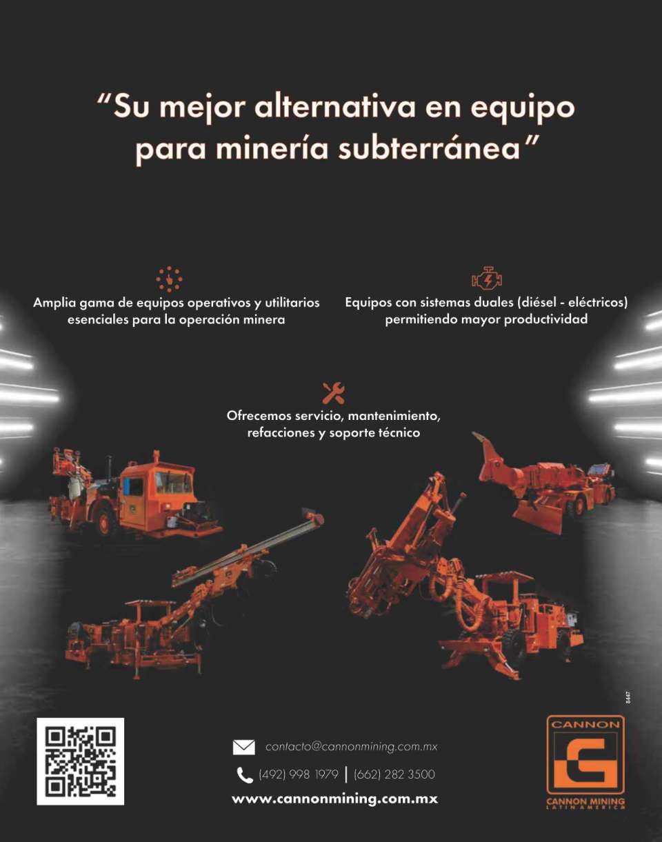 Sale and rental of machinery for underground mining, technical assistance, sale of spare parts, repair and rehabilitation of equipment, after-sales service and training, equipment maintenance