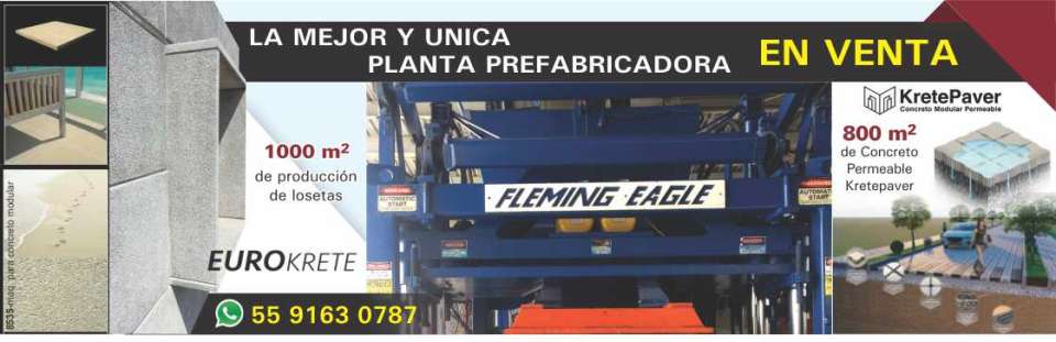 The best and only Prefabrication Plant FOR SALE! 1000 m2 of tile production 800 m2 of Kretepaver permeable concrete Fleming Eagle