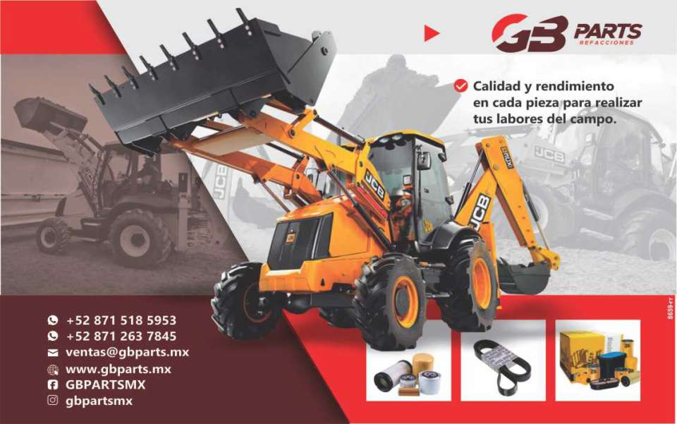 GB Parts Spare Parts Quality and Performance in each piece to carry out your field work. Oils, Attachments, Components and Spare Parts, Filters, Levers, Spare Parts.