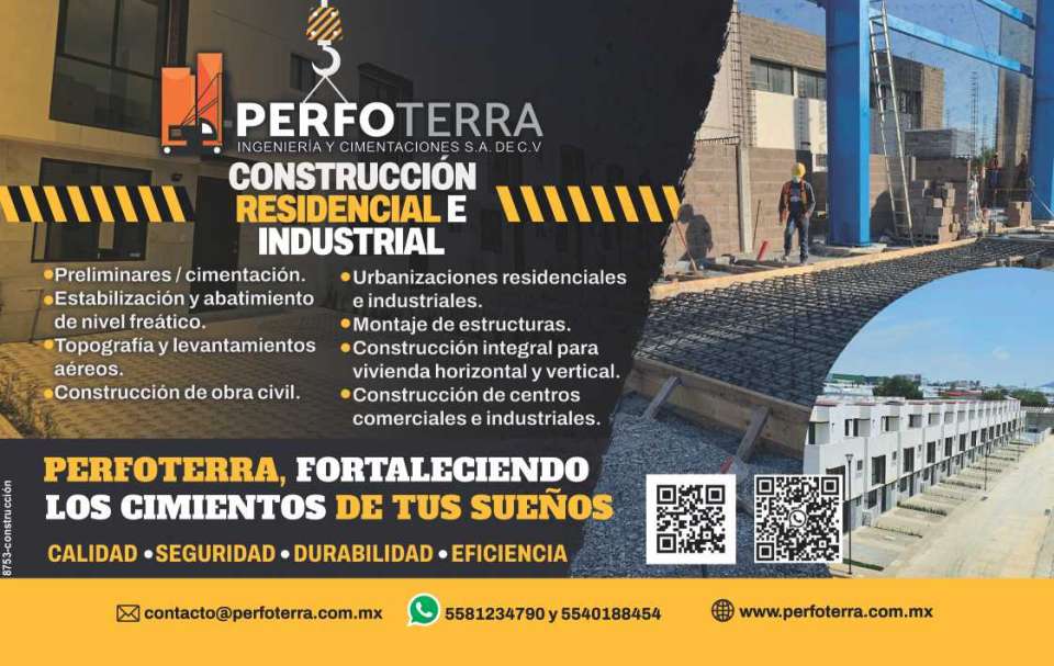 Construccion Residencial e Industrial Preliminares / cimentacion Estabilizacion y abatimiento de nivel freatico Topografia y levantamientos aereos Construccion de Obra Civil