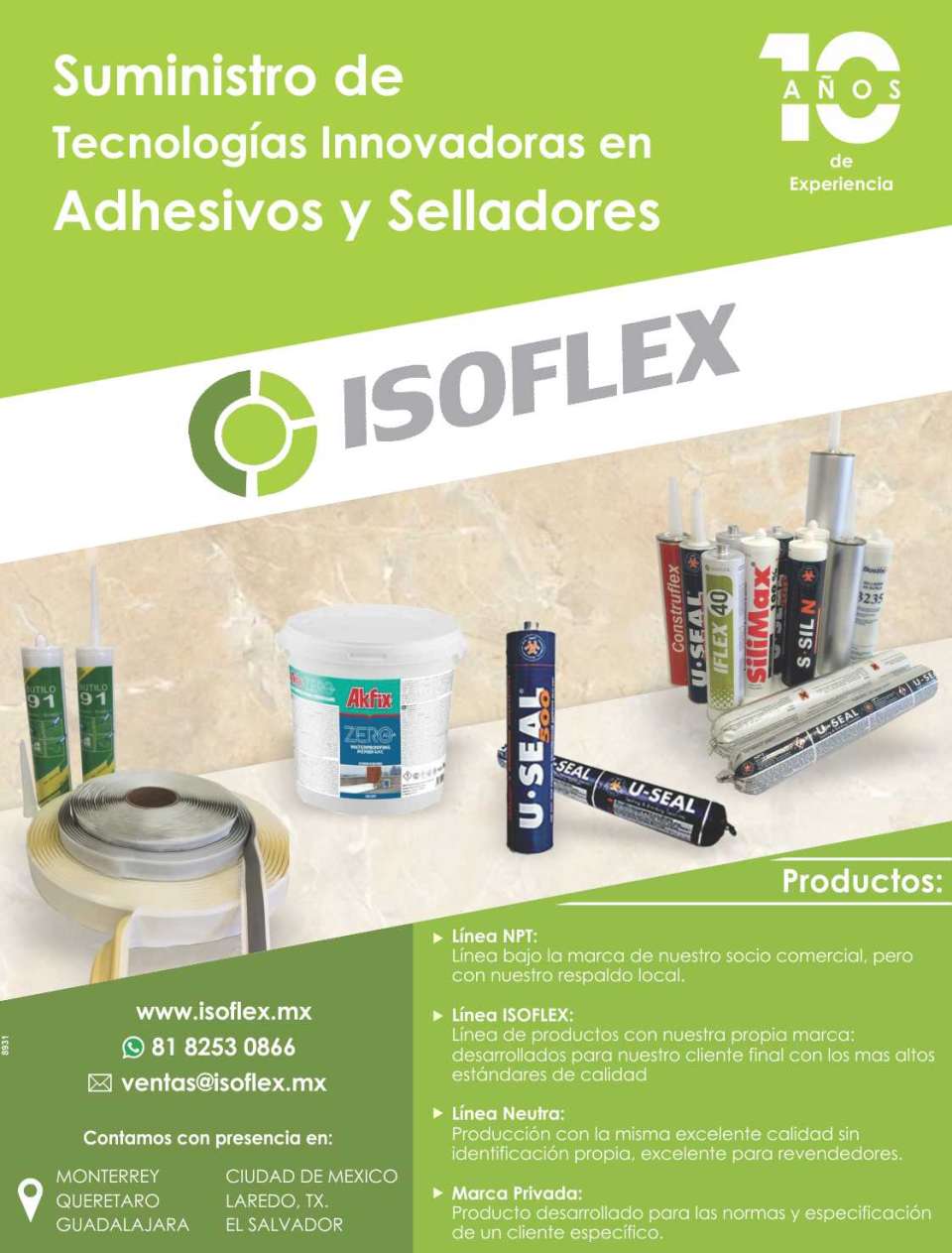 Supply of innovative technologies in adhesives and sealants