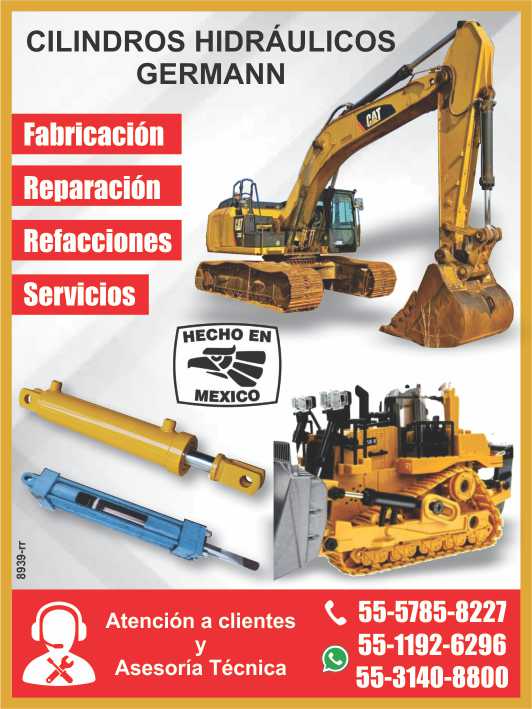 Fabricacion y Reparacion de Cilindros Hidraulicos para Maquinaria Pesada. Refacciones y Servicios.